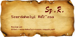 Szerdahelyi Rózsa névjegykártya