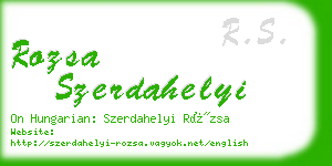 rozsa szerdahelyi business card